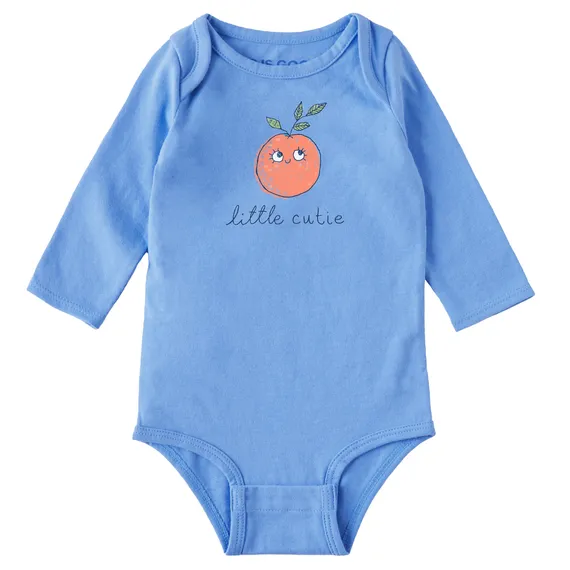 Life is Good Baby Little Cutie Long Sleeve Crusher Bodysuit