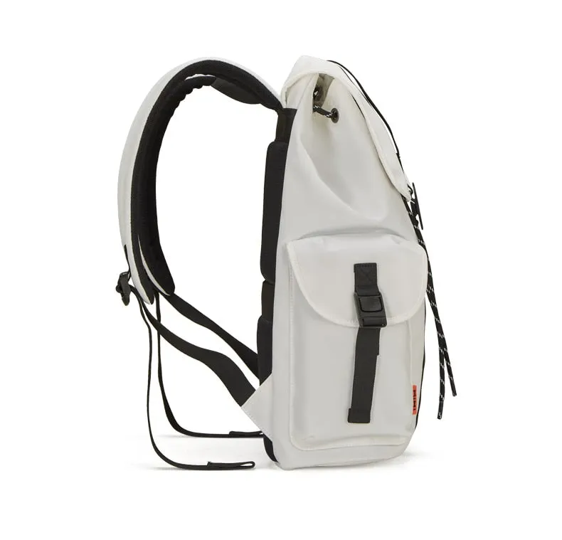 Lightweight Fold-Over Backpack Laptop Backpack, 16 inches, Black/White