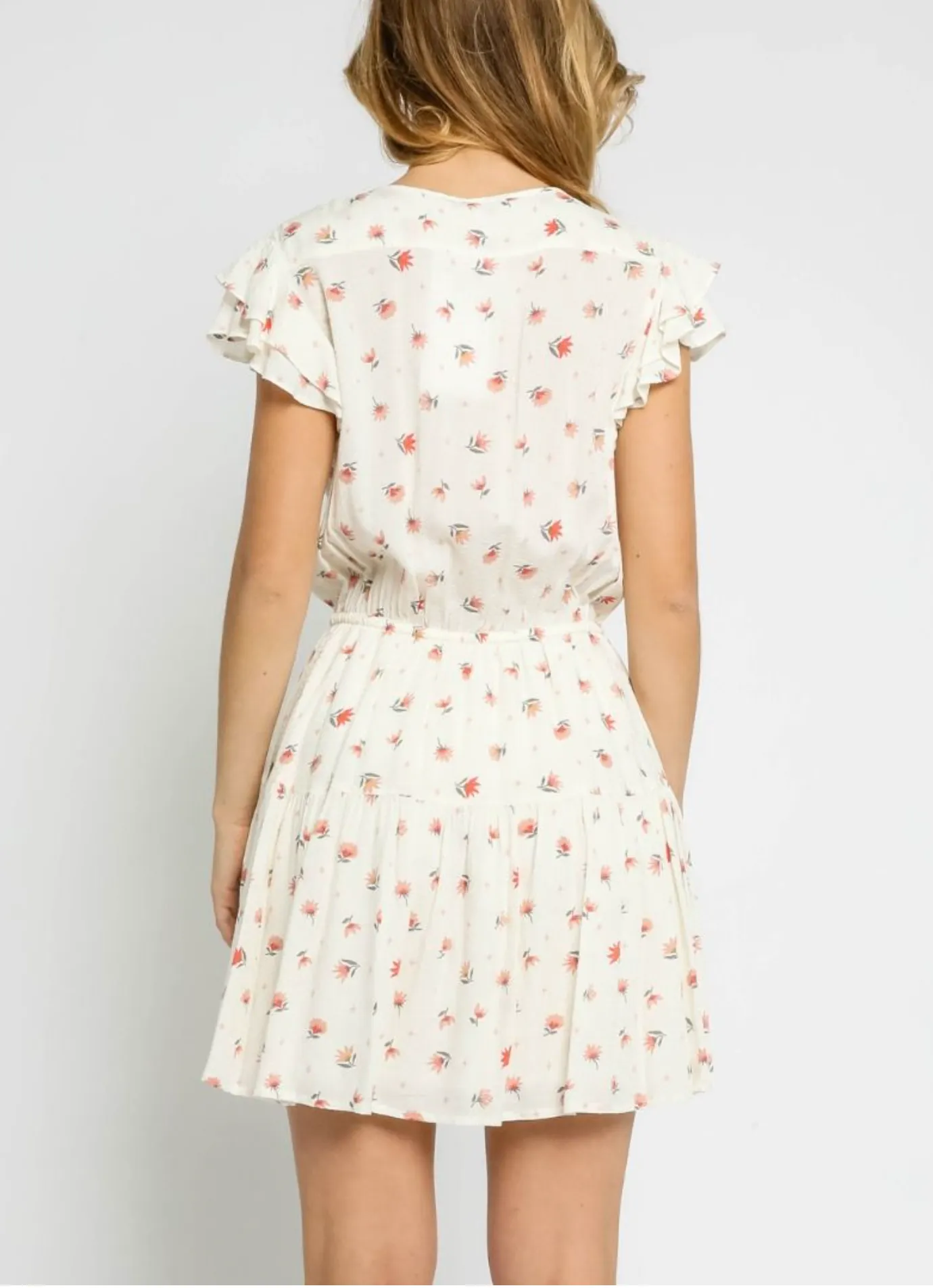 Lily Drawstring Ruffled Dress
