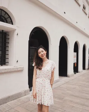 Lily Drawstring Ruffled Dress