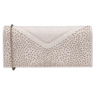 Lotus Esmee Silver Textile Clutch Bag