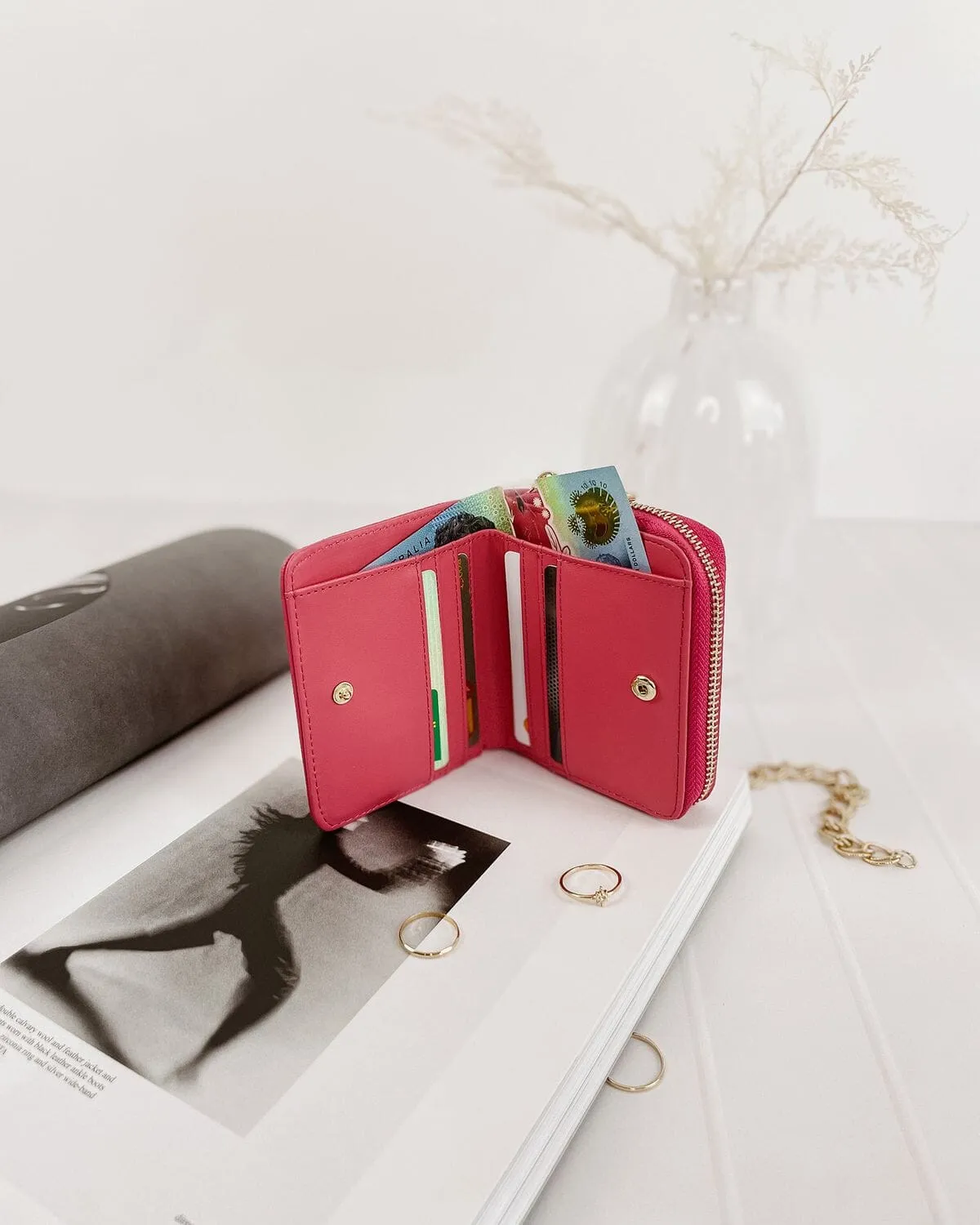 LOUENHIDE Bridget Wallet - Hot Pink