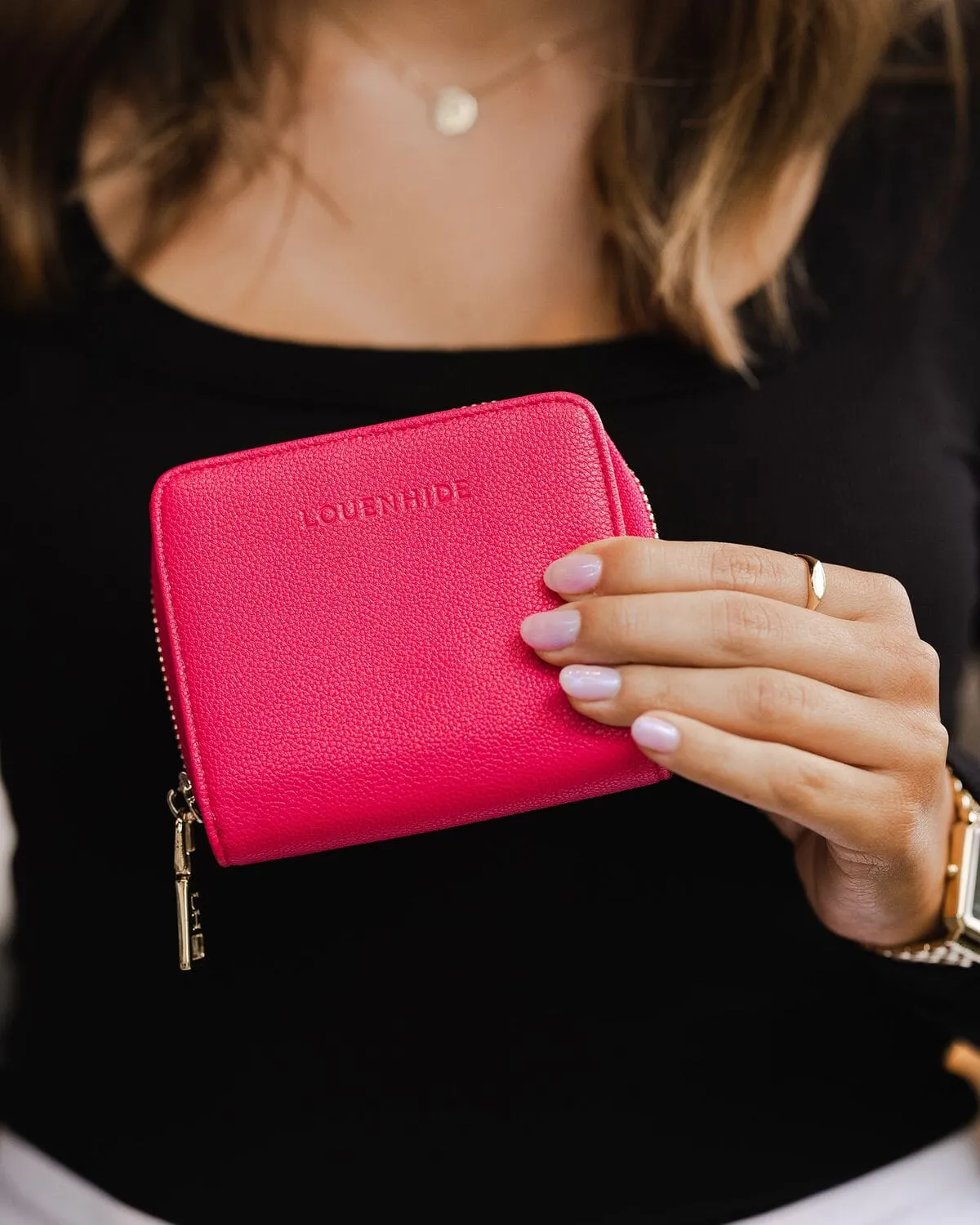 LOUENHIDE Bridget Wallet - Hot Pink