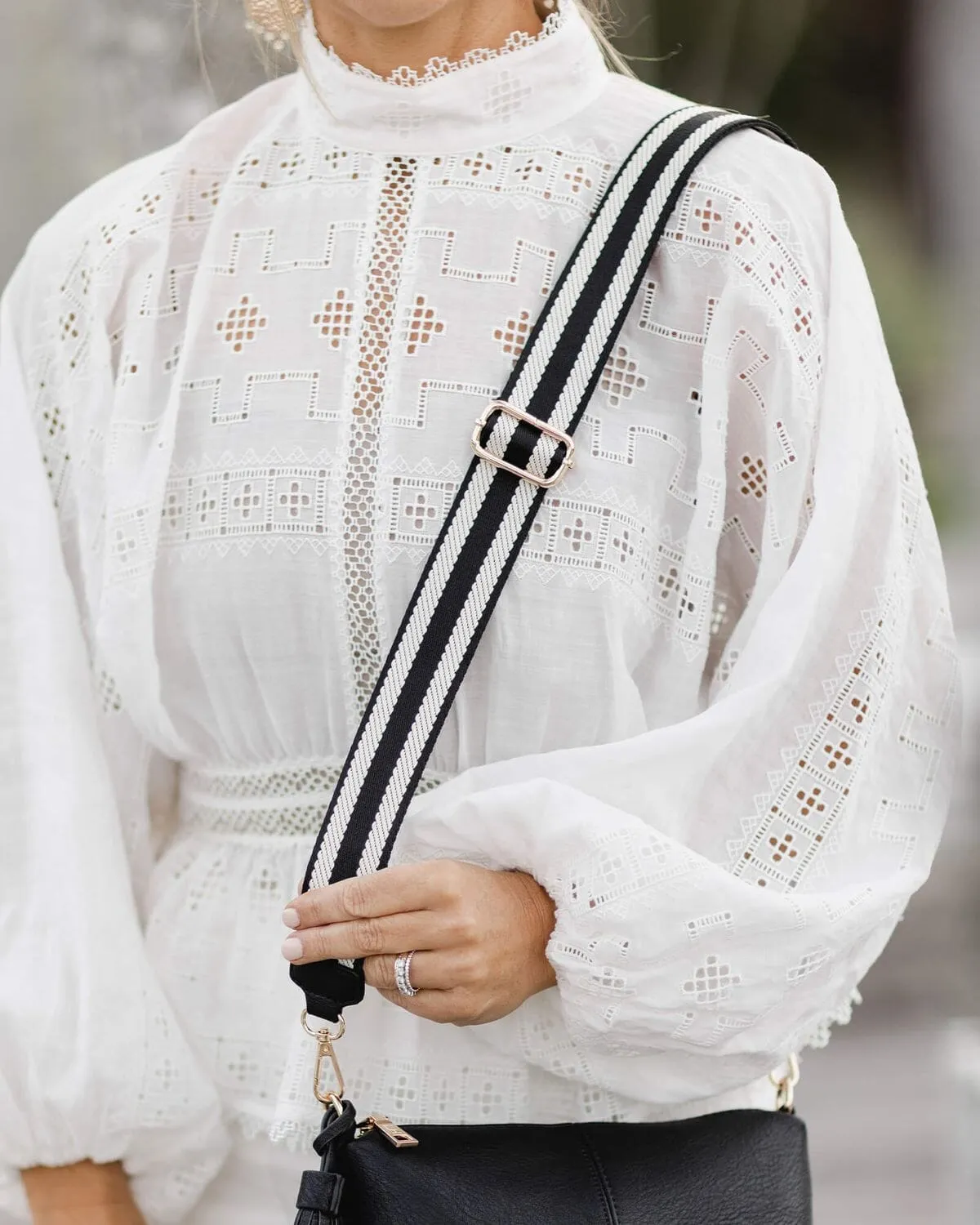 LOUENHIDE Daisy Guitar Strap - Black