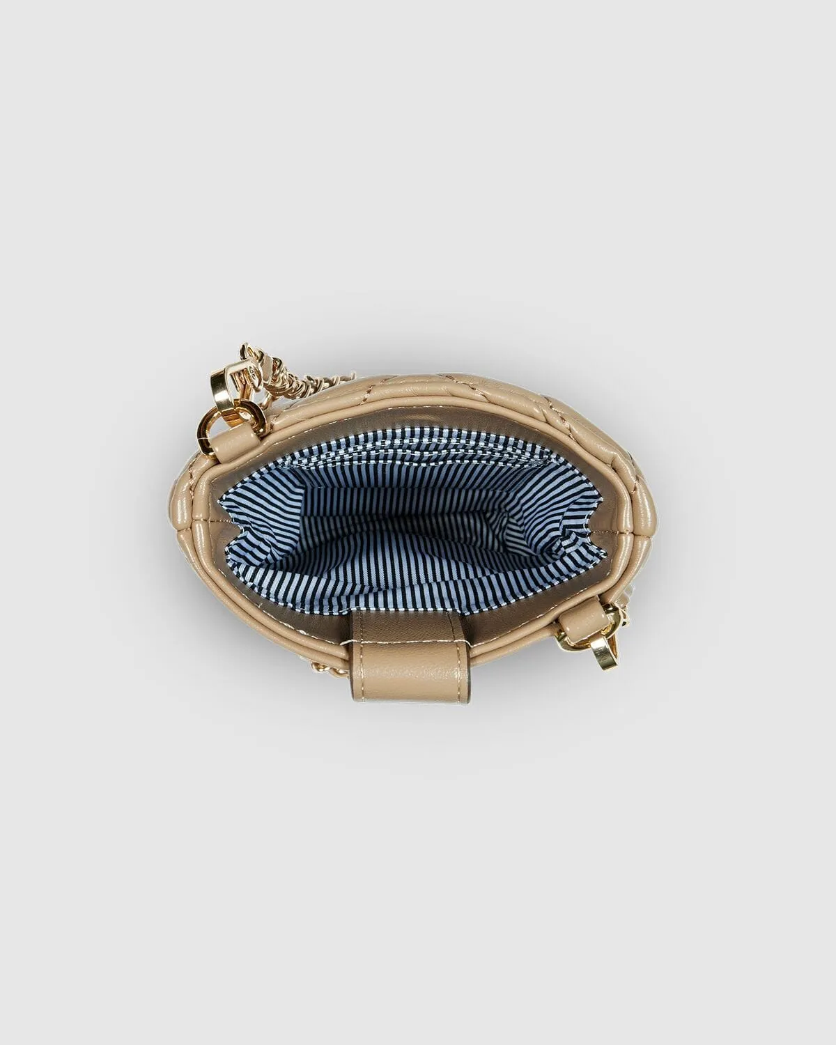 LOUENHIDE Vera Quilted Phone Crossbody Bag - Coffee