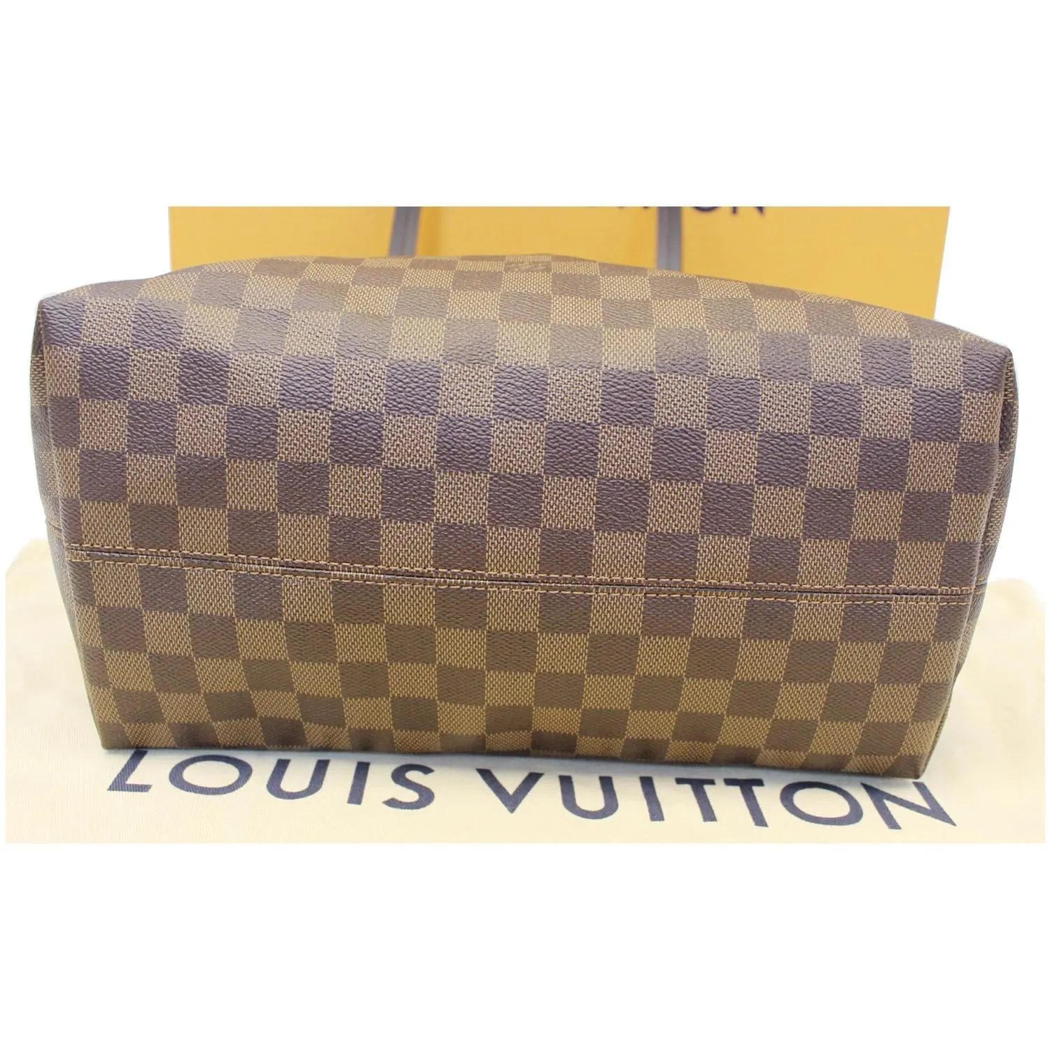 LOUIS VUITTON Iena MM Damier Ebene Shoulder Bag Brown