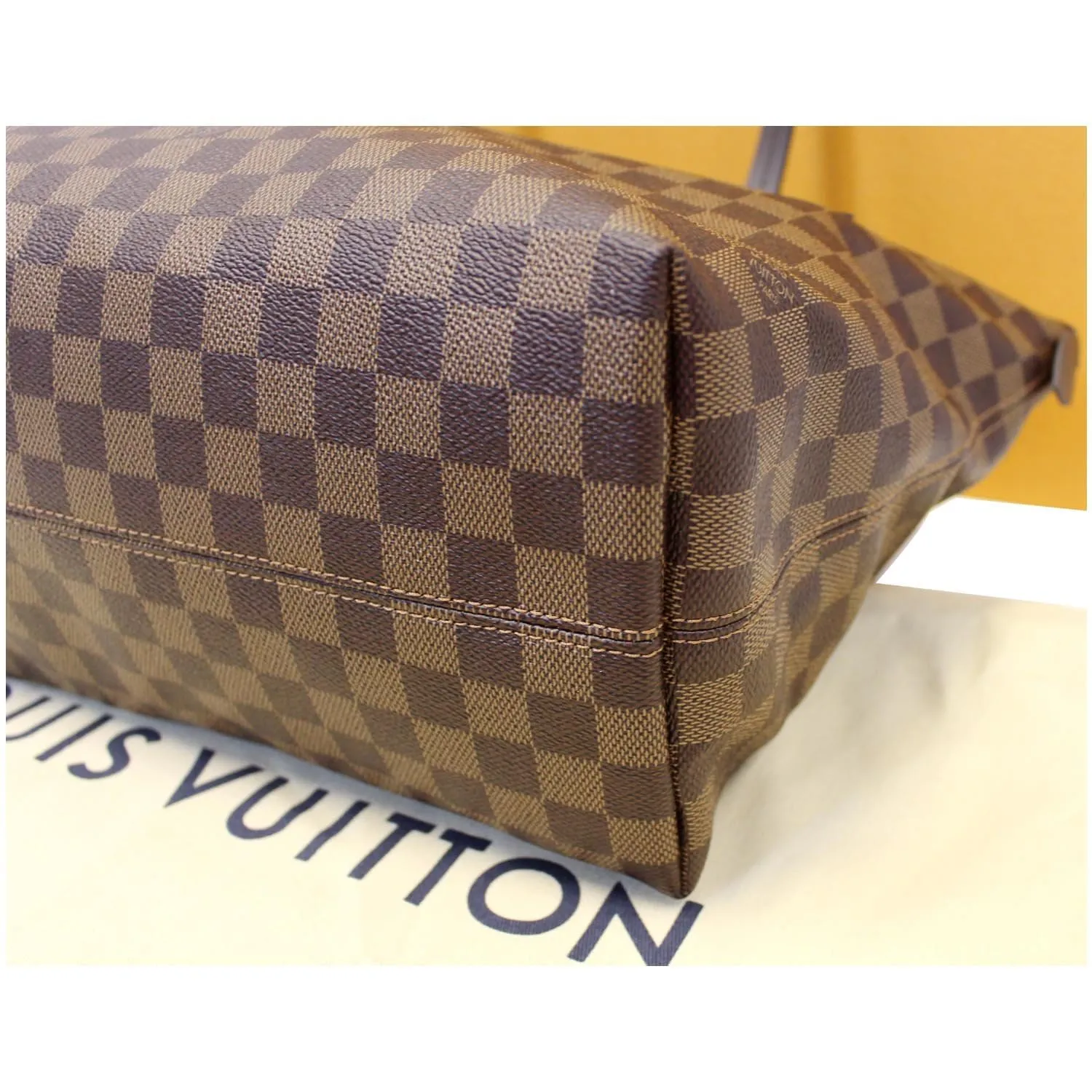 LOUIS VUITTON Iena MM Damier Ebene Shoulder Bag Brown