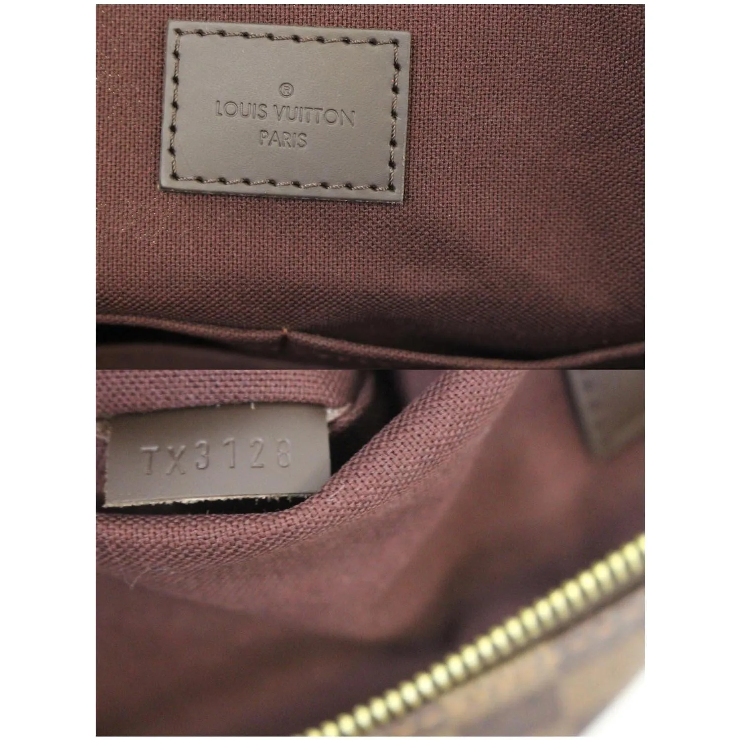 LOUIS VUITTON Iena MM Damier Ebene Shoulder Bag Brown