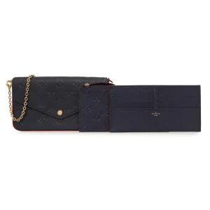 Louis Vuitton Marine Rouge Empreinte Pochette Felicie Chain Wallet