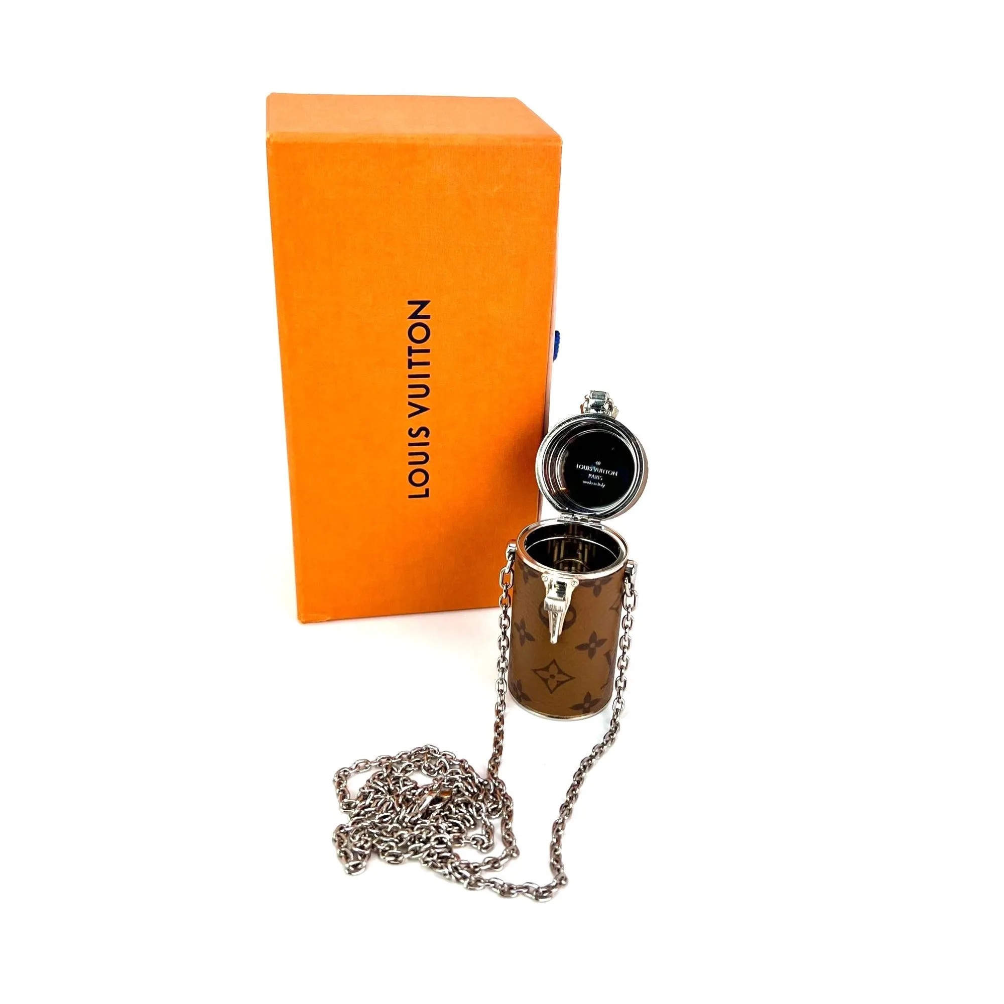Louis Vuitton Reverse Monogram Chain Lipstick Case
