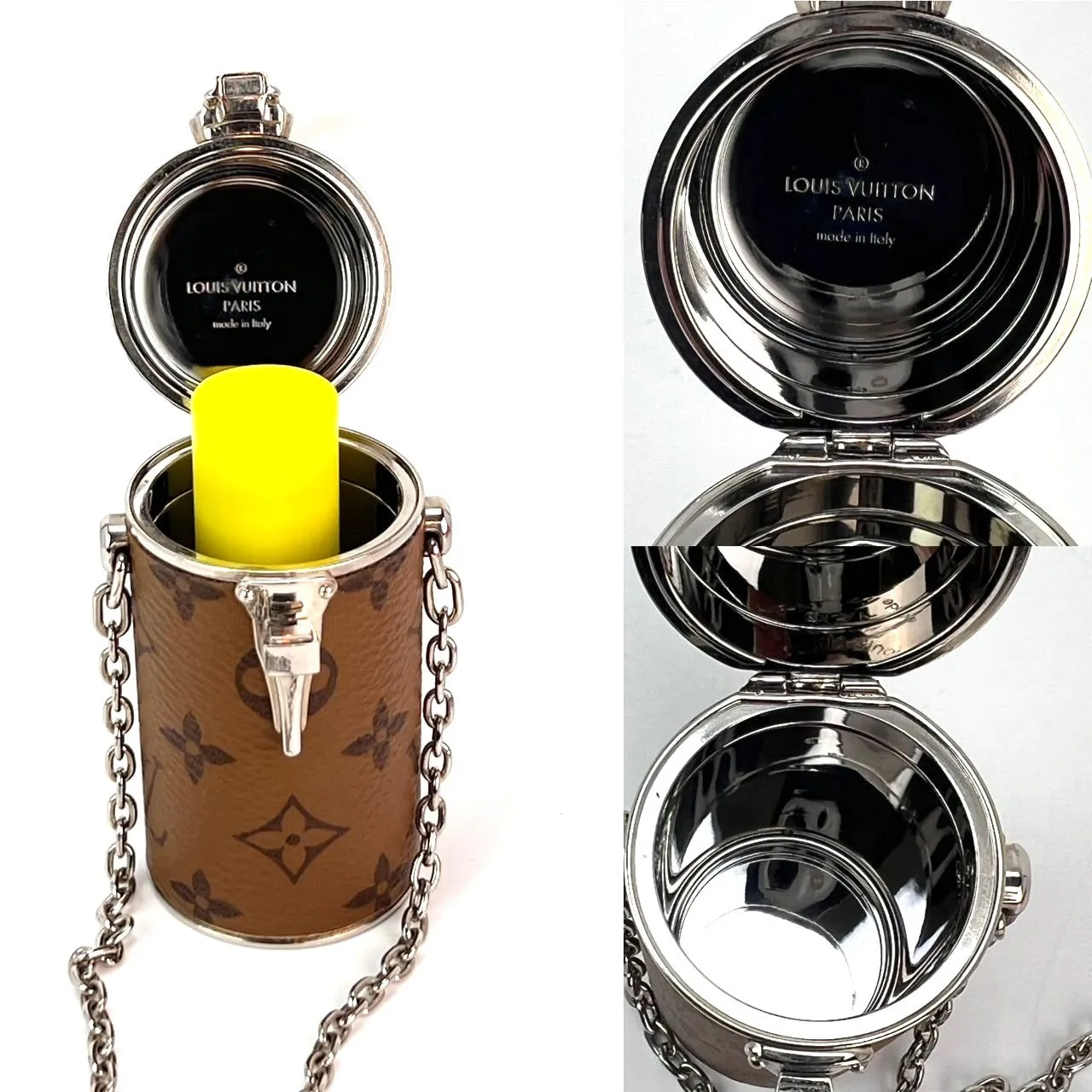 Louis Vuitton Reverse Monogram Chain Lipstick Case