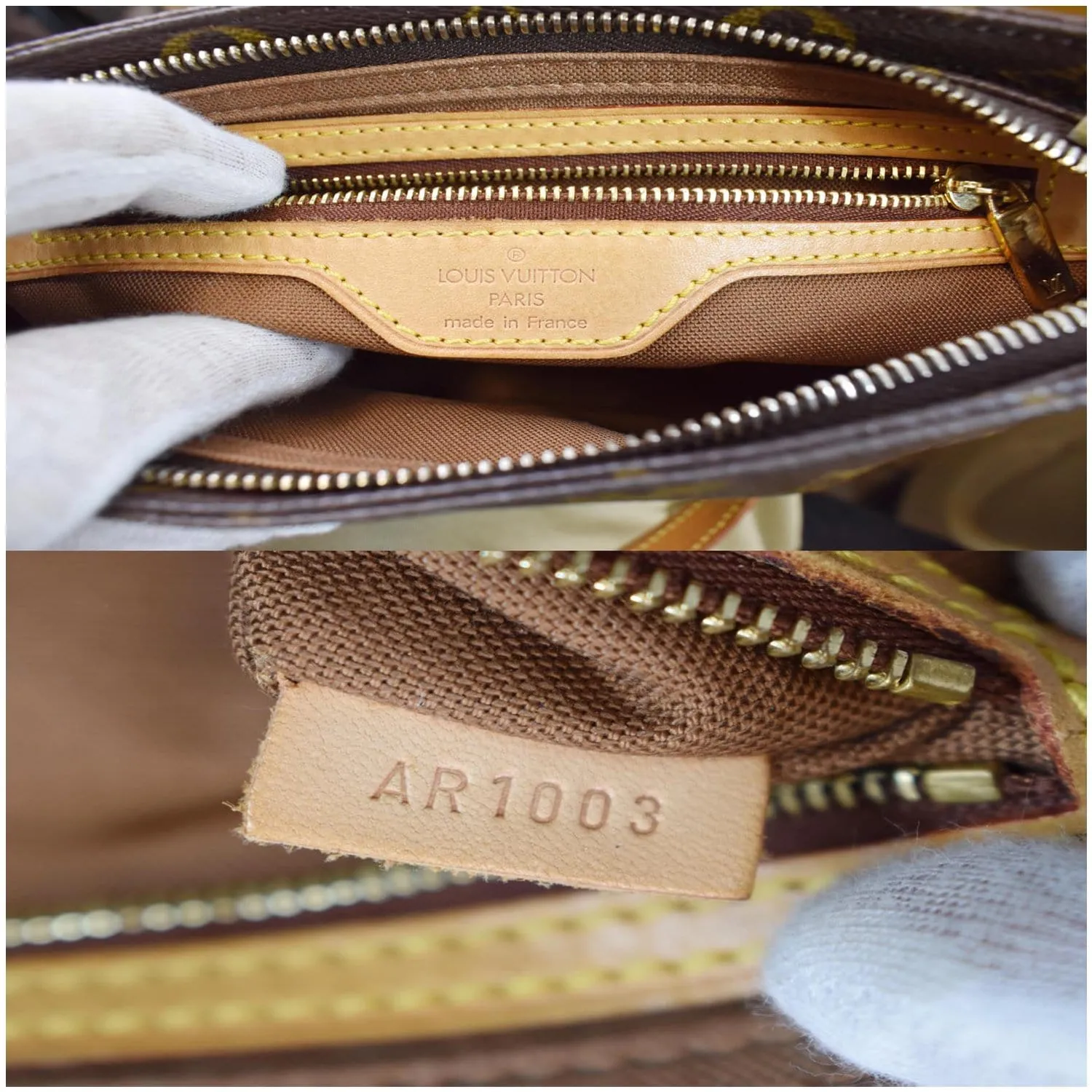 LOUIS VUITTON Trotteur Monogram Canvas Crossbody Bag Brown