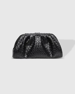 LOUNENHIDE Macy Woven Clutch - Black