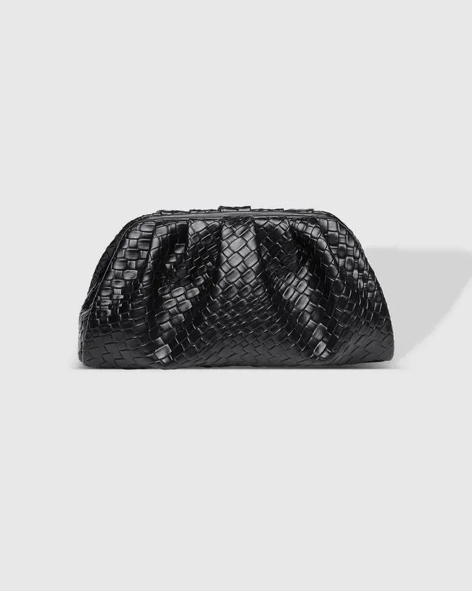 LOUNENHIDE Macy Woven Clutch - Black