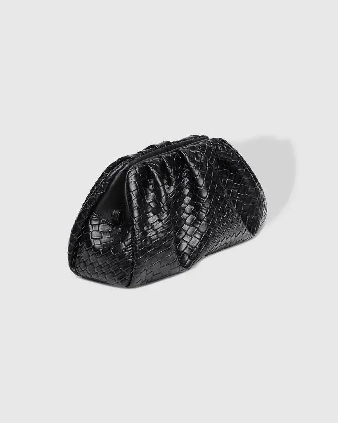 LOUNENHIDE Macy Woven Clutch - Black