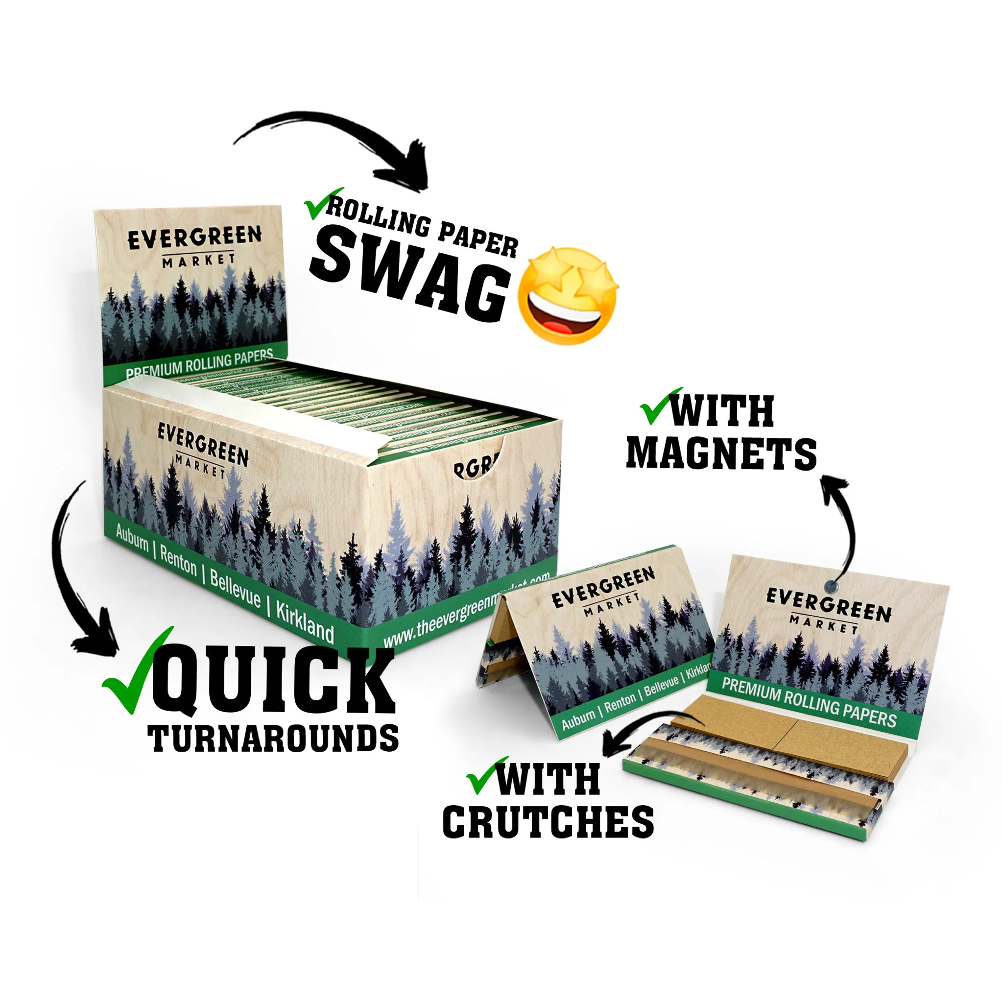 LOW MINIMUM Rolling Papers   CRUTCHES   MAGNETS