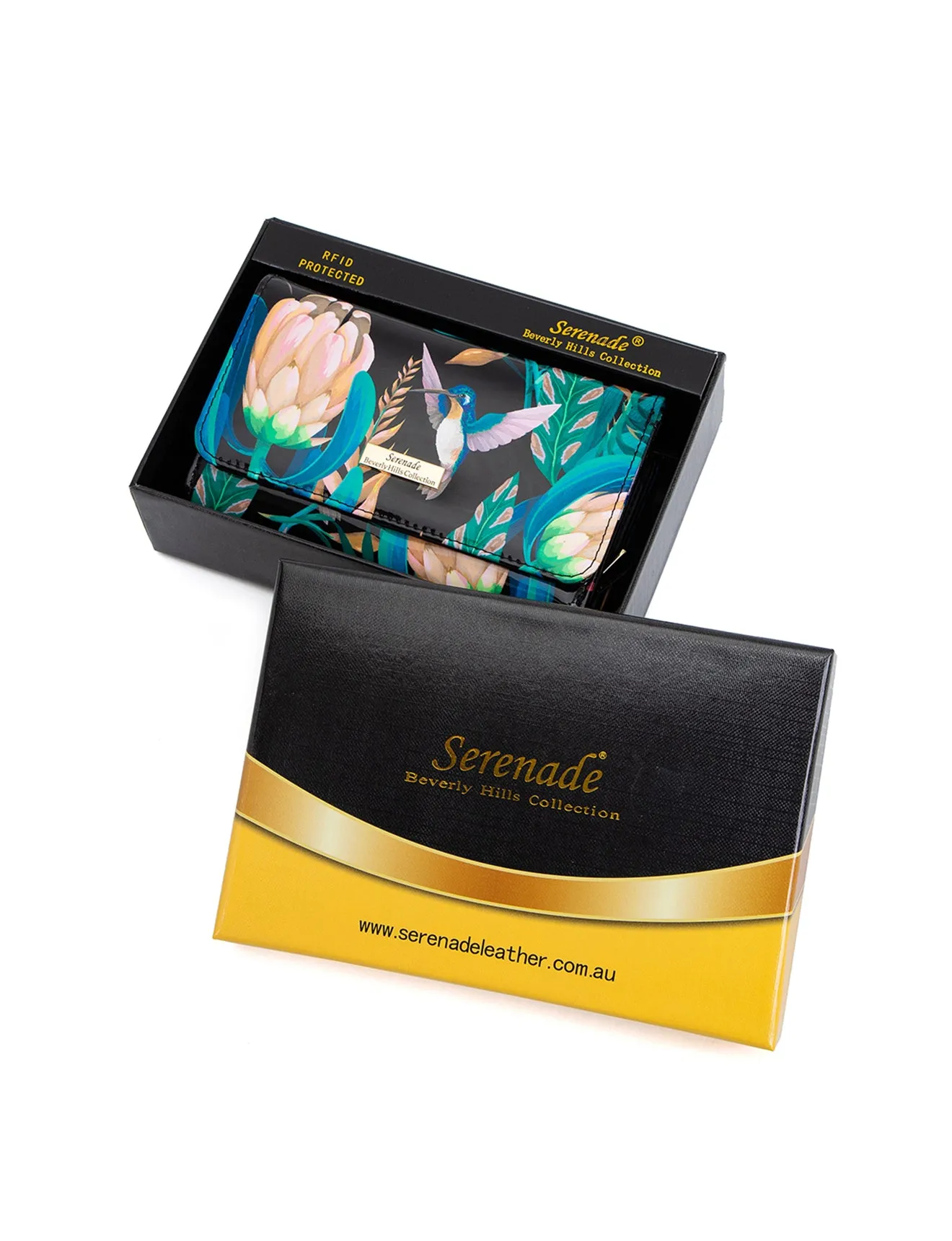 LULU MEDIUM PATENT LEATHER WALLET WITH RFID- WSF1102