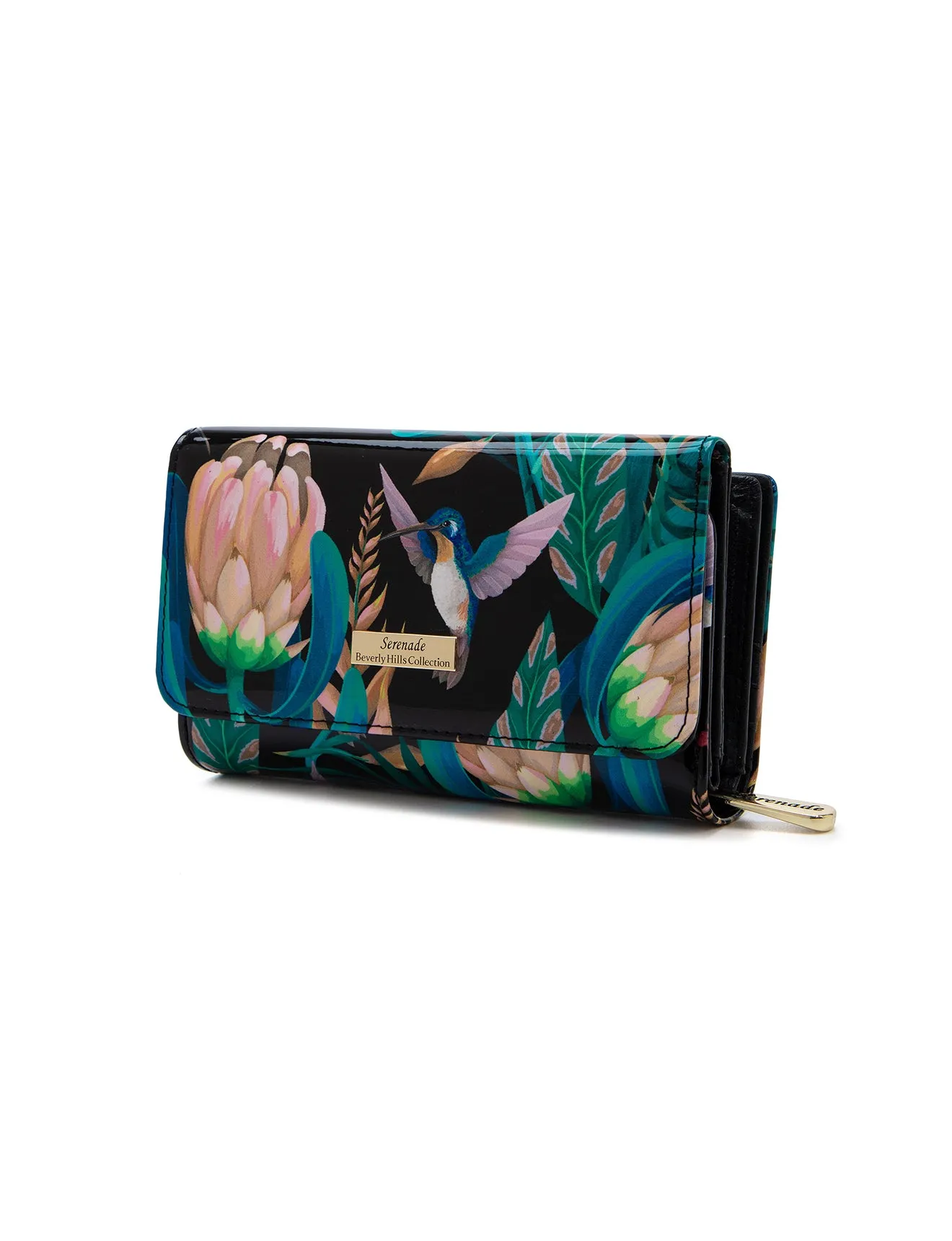 LULU MEDIUM PATENT LEATHER WALLET WITH RFID- WSF1102