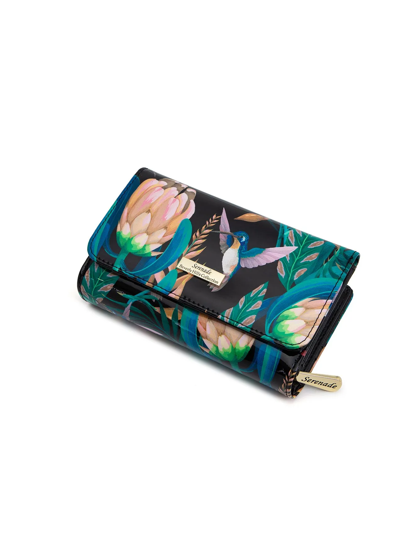 LULU MEDIUM PATENT LEATHER WALLET WITH RFID- WSF1102