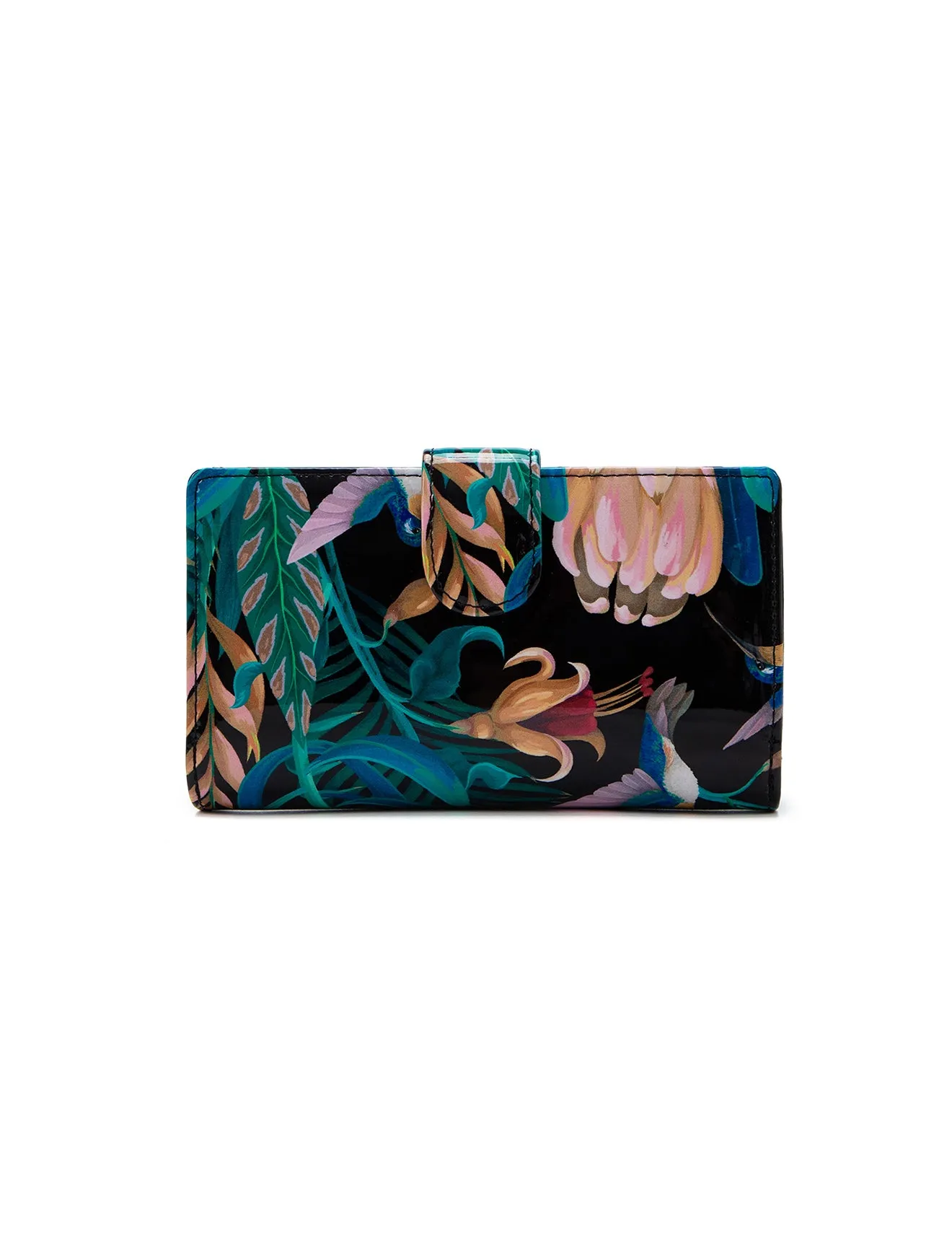 LULU MEDIUM PATENT LEATHER WALLET WITH RFID- WSF1102