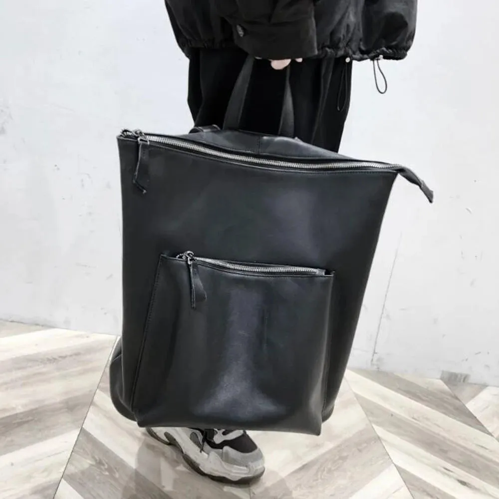 Luna Square Backpack Women's Minimalist Backpack in Black - One Size
