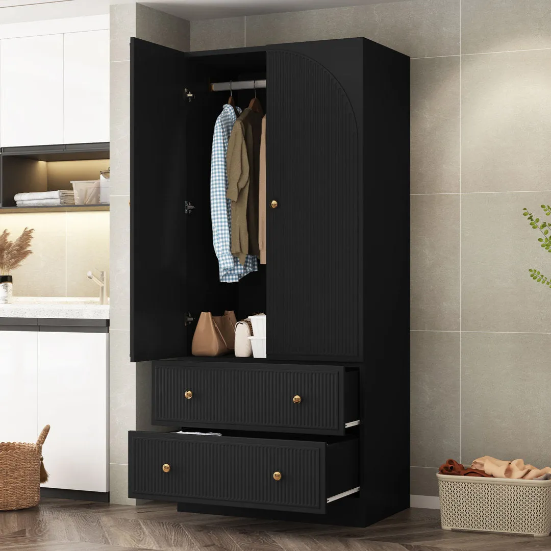 Maartje Armoire Ebern Designs Color: Black