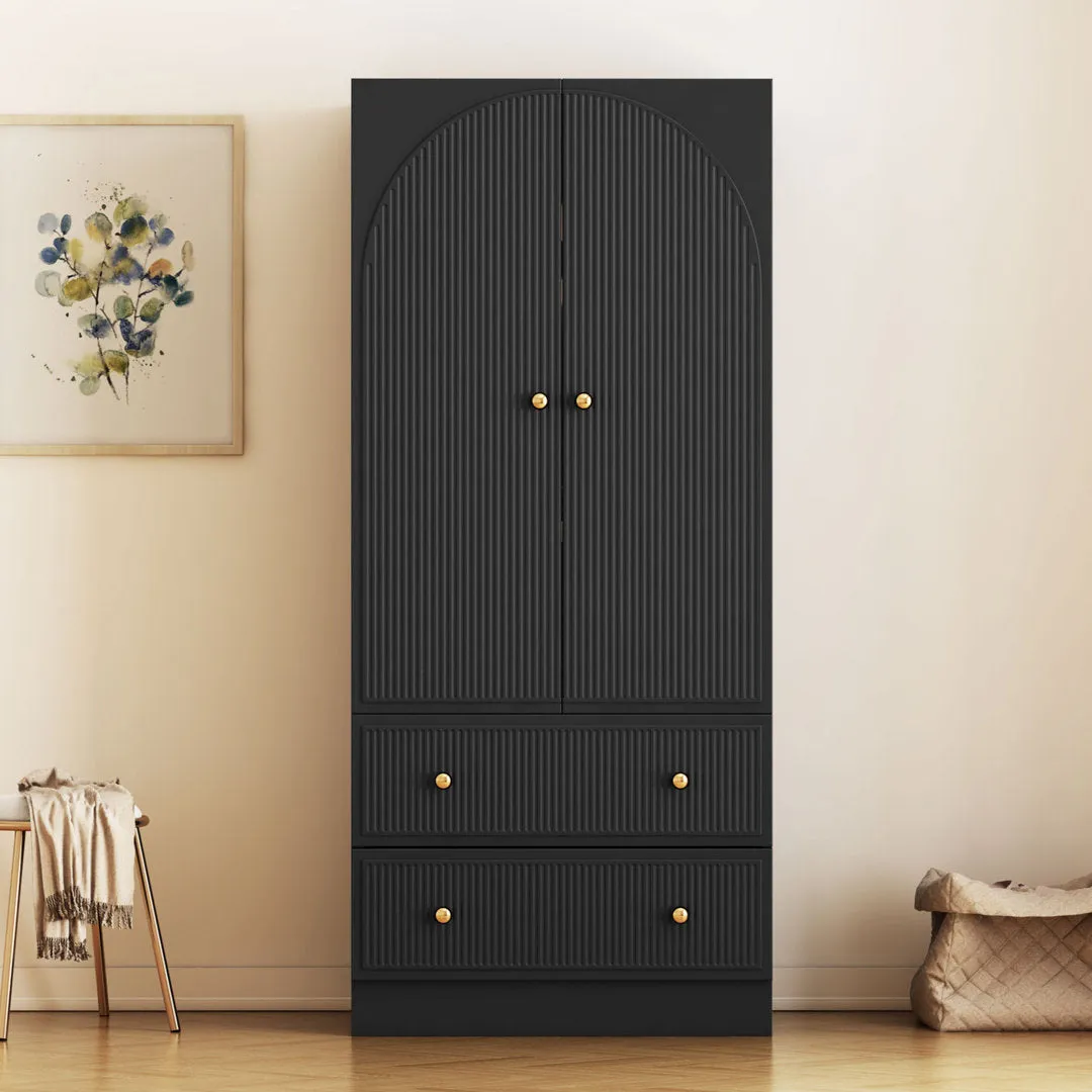 Maartje Armoire Ebern Designs Color: Black