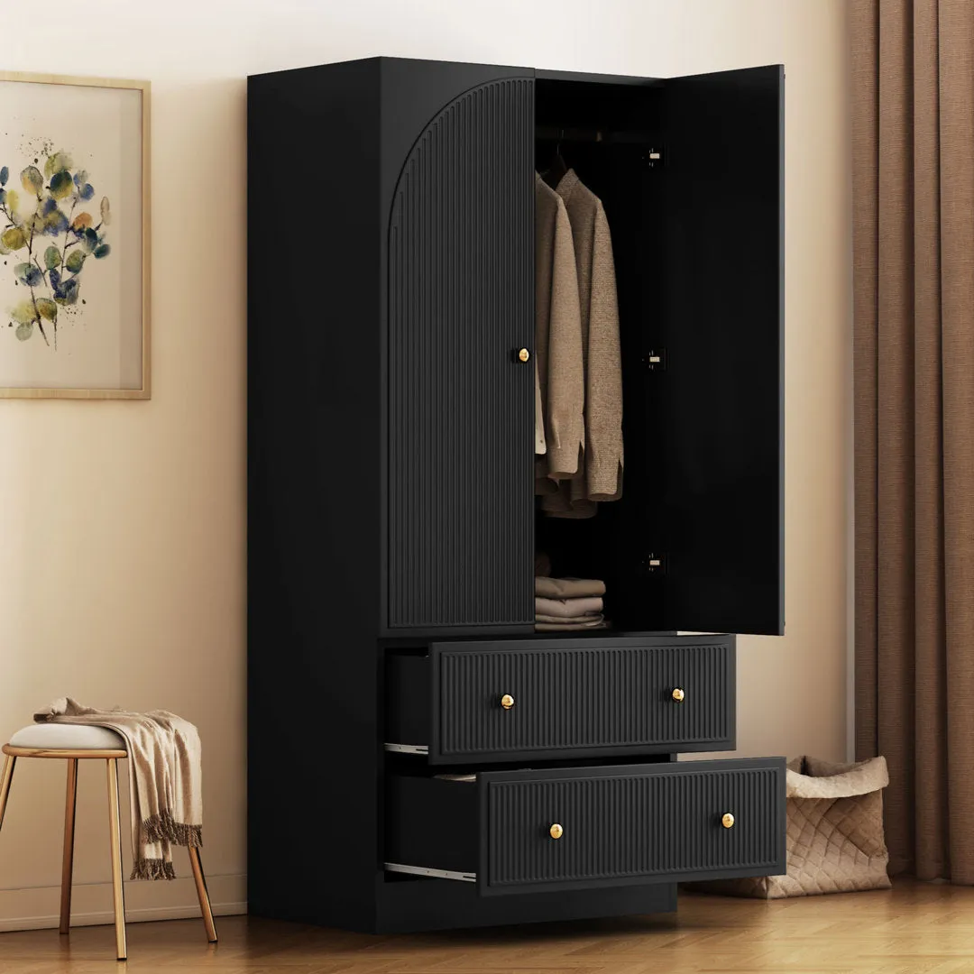 Maartje Armoire Ebern Designs Color: Black