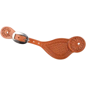 Martin San Carlos and Basket Tooled Tombstone Spur Straps