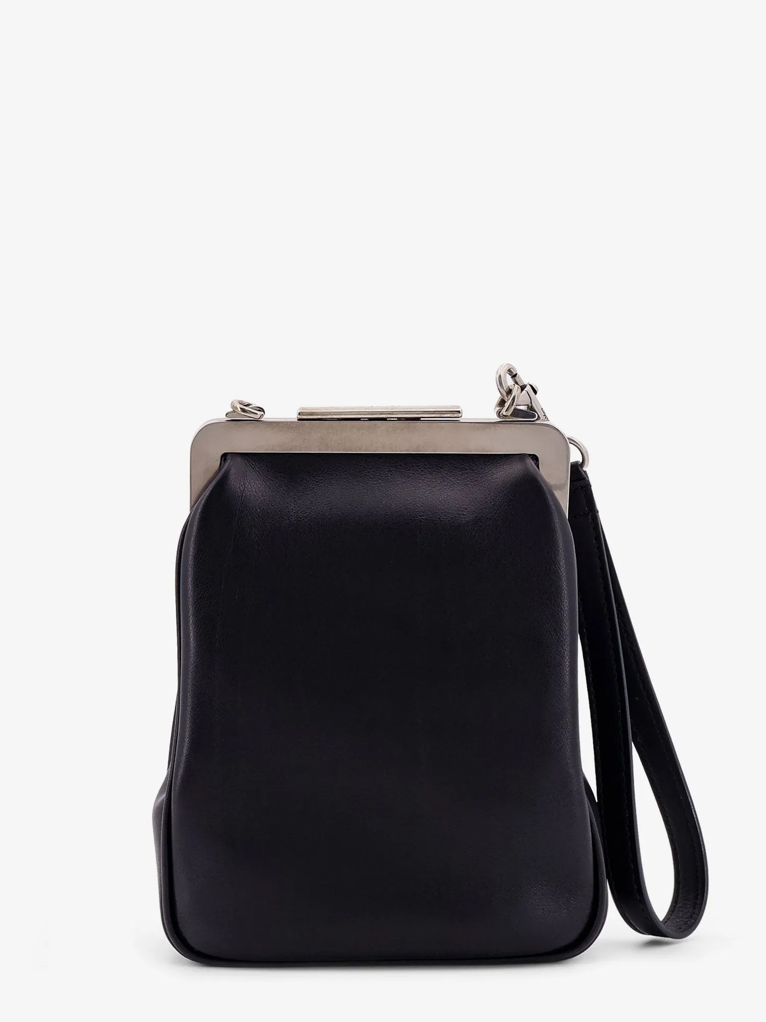 Max Mara Leather Handbag With Metal Logoed Detail