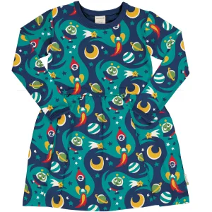 Maxomorra Long Sleeve Spin Dress - Space