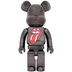 Medicom Japan Rolling Stones Lips & Tongue Black Chrome 1000% Bearbrick MAY228358I