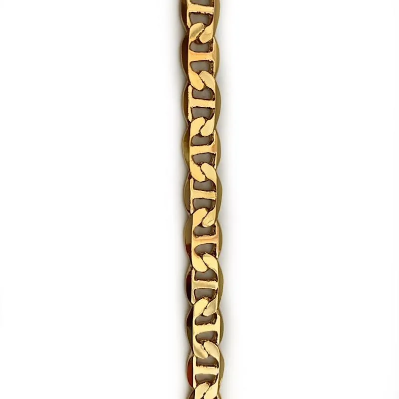 Medium Gold Maritime Link Chain by the Inch (#743)