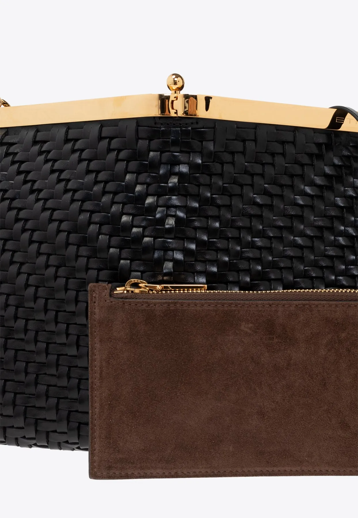 Medium Vela Woven Shoulder Bag