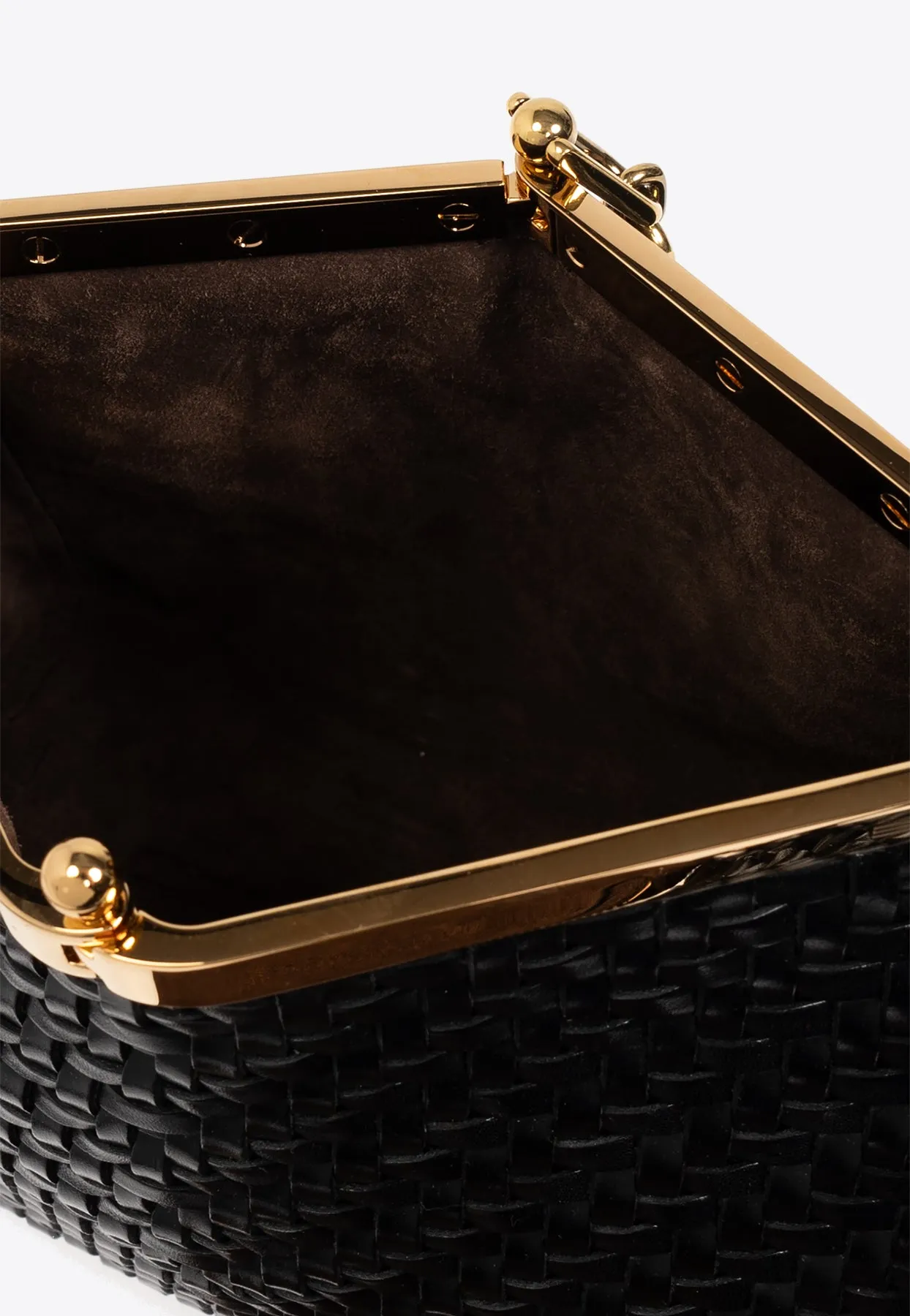 Medium Vela Woven Shoulder Bag