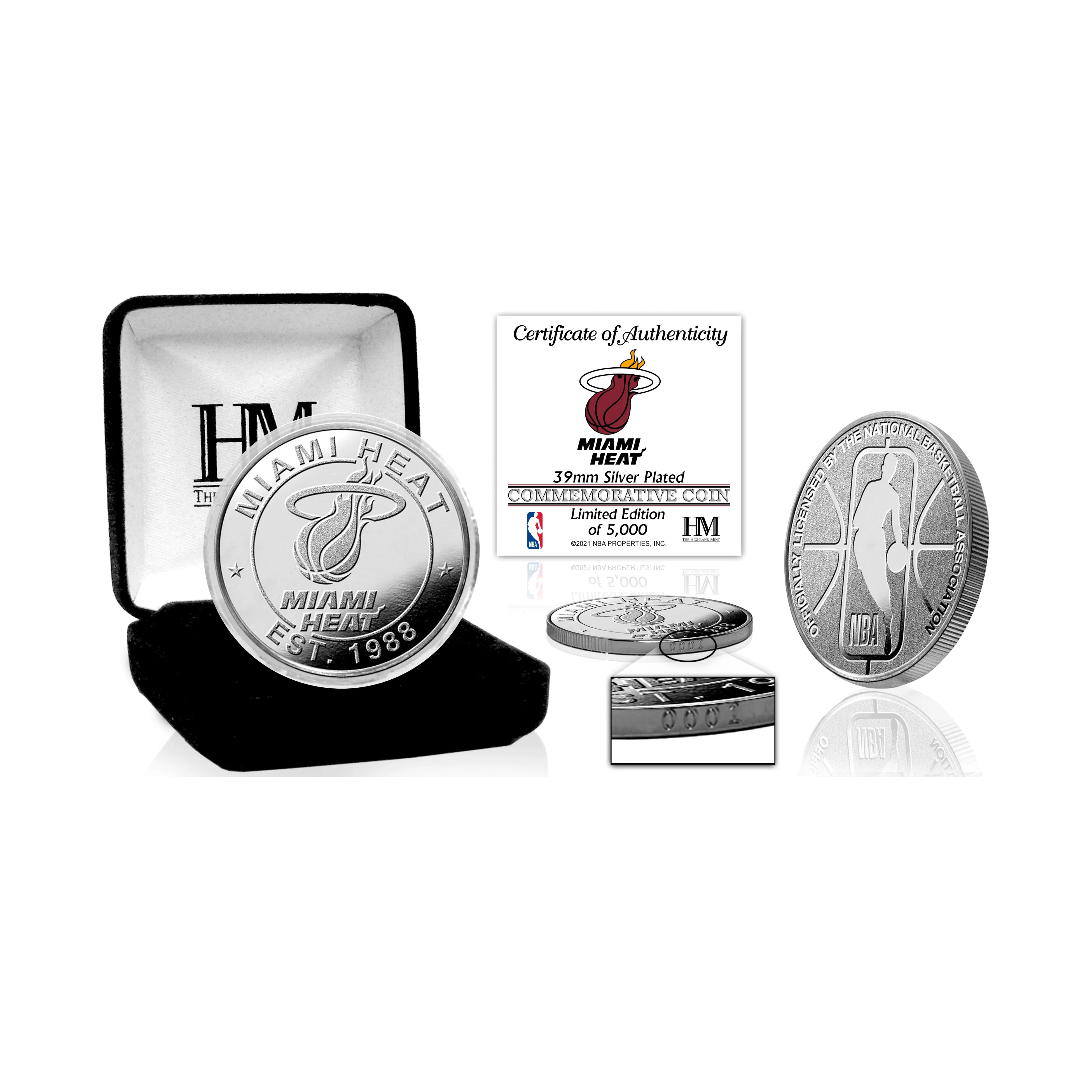 Miami HEAT Highland Mint Silver Mint Coin