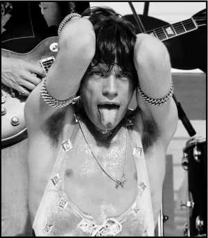Mick Jagger in Concert, Melbourne 1973 by Richard Crawley