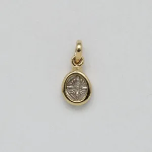 Miletos Diobol Coin, Star/Lion, 18K Gold Pendant, ID14570