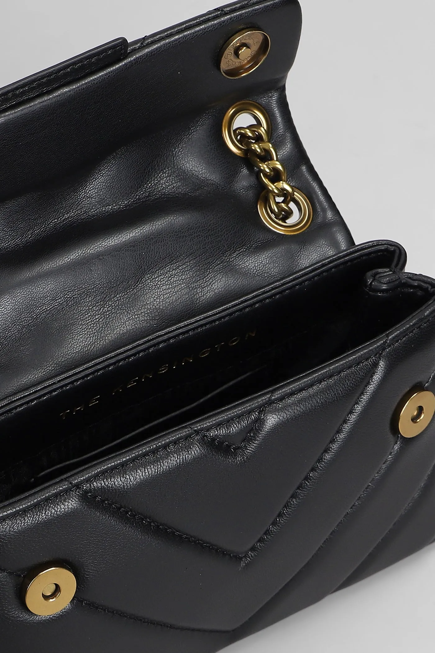 Mini Kensington X Shoulder bag in black leather