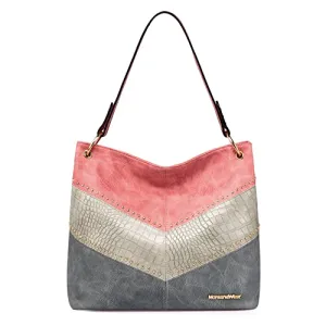 Montana West Large Hobo Bag Leather Purses and Handbags for Women Top Handle Shoulder Satchel Handbags Leather Tote Purse for Women MWC-047BPK