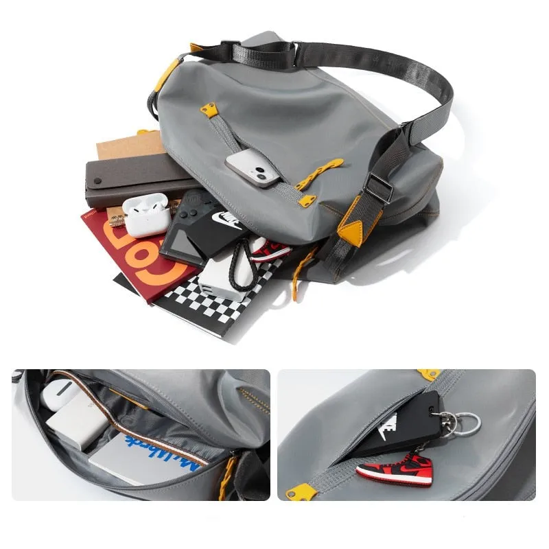 Multifunction City Crossbody Bag Messenger Bag Essentials Bag in Gray