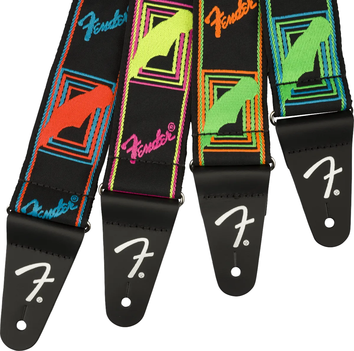Neon Monogrammed Strap, Blue and Green, 2"