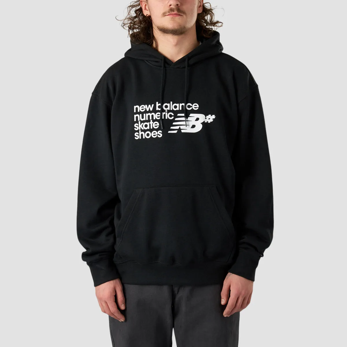 New Balance Logo Pullover Hoodie Black