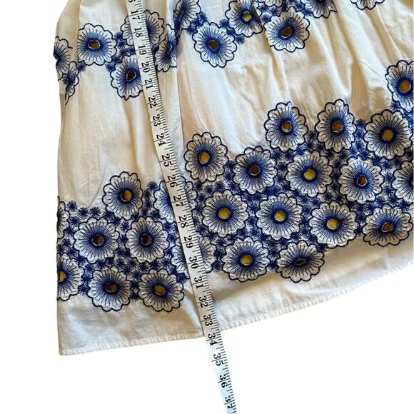 NEW Moulinette Soeurs Anthropologie Blue Forget-Me-Not Strapless Dress Size 4
