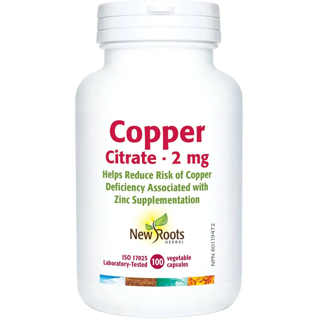 New Roots Copper 2mg 100 Veg Capsules