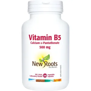 New Roots Vitamin B5, Pantothinic Acid 100 Veg Capsules