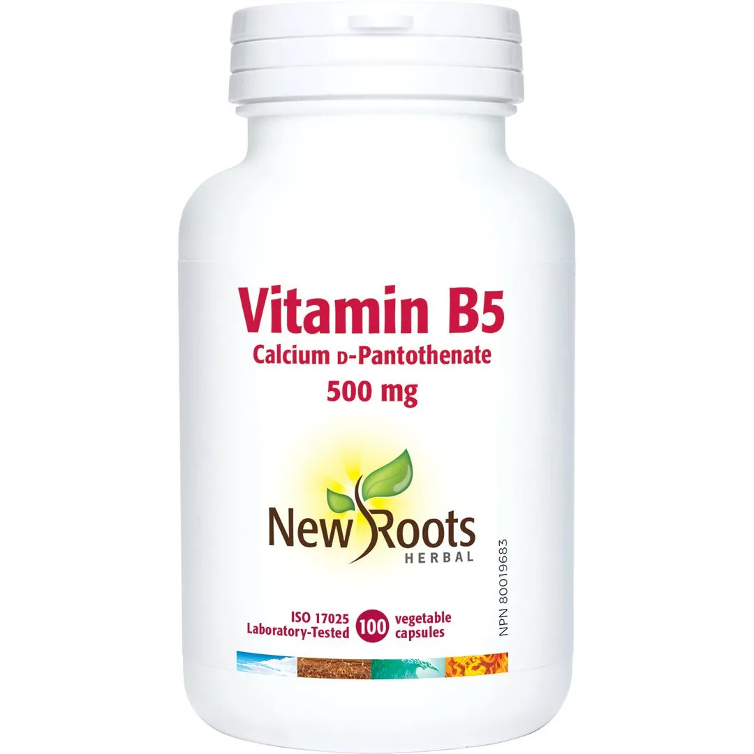 New Roots Vitamin B5, Pantothinic Acid 100 Veg Capsules