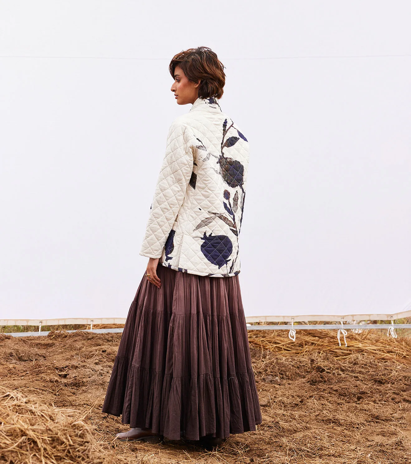 New Season Spring Summer 2025-Jacket-Cotton Mul Raven Off white & black-KW911-Fashion Edit Diana by Khara Kapas