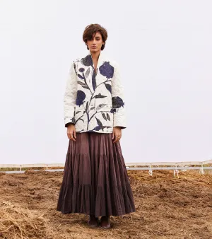 New Season Spring Summer 2025-Jacket-Cotton Mul Raven Off white & black-KW911-Fashion Edit Diana by Khara Kapas