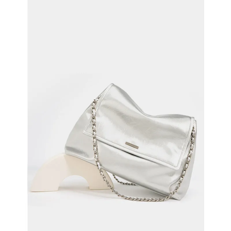 Niche design tote bag women's 2023 new high-end chain bag leather large-capacity commuter shoulder messenger bag